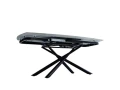 стол керамический tornado armani grey 120-180*85, каркас черный