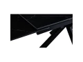 DT777 Стол обеденный раскладной Shashi black, 160-240*90, керамич. столеш., основание металл черный