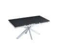 dt757 стол обеденный раскладной armani grey, 160-240*90, керамич. столешница, основан. металл белый
