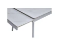 dt305 стол обеденный расклад. snow white 160-220*90, керамич. столешница, основание металл белый