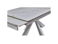стол керамический siena kass gold 160-240*90, каркас белый