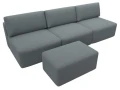Диван прямой модульный с пуфом Лига-060 НПБ Лонг Диван прямой модульный с пуфом Лига-060 НПБ Лонг