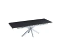 dt757 стол обеденный раскладной armani grey, 160-240*90, керамич. столешница, основан. металл белый