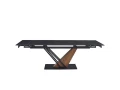 DT180 Стол обеденный Vic Dark grey 180-240/90*76, керамическая столешница, основание металл/дерево