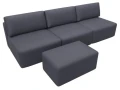 Диван прямой модульный с пуфом Лига-060 НПБ Лонг Диван прямой модульный с пуфом Лига-060 НПБ Лонг