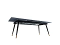 dt303 стол обеденный расклад. shashi black 180-220*90, керамич. столешница, основание металл черный