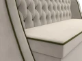 Диван кухонный прямой Лофт бежевый\зеленый