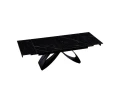 DT888 Стол раскладной Shashi black, 160-240/90*76, керамич. столеш, основ. металл черный
