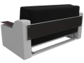 диван прямой аккордеон сенатор 140 черный\белый диван прямой аккордеон сенатор 140 черный\белый