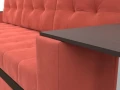 диван угловой атланта м левый угол коралловый\коричневый