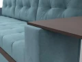 диван угловой атланта м левый угол бирюзовый\коричневый