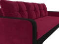 диван прямой ник-3 бордовый\черный диван прямой ник-3 бордовый\черный