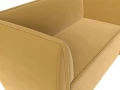 Диван кухонный прямой Бергамо 2-х местный желтый