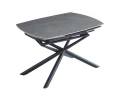 стол керамический tornado armani grey 120-180*85, каркас черный