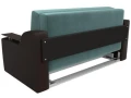 диван прямой аккордеон сенатор 160 бирюзовый\коричневый диван прямой аккордеон сенатор 160 бирюзовый\коричневый