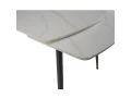 DTM0102CS Стол обед. расклад. WHITE MARBLE MATT 120, керамич. столешница, основ. металл черный