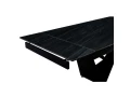 DT558 Стол раскладной AustriIia sand black, 180-240/90*76, керамич. столеш, основ. металл черный
